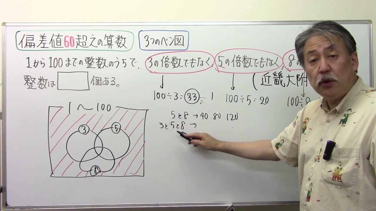 3つのベン図 偏差値60超えの算数7⃣1⃣1⃣ - YouTube