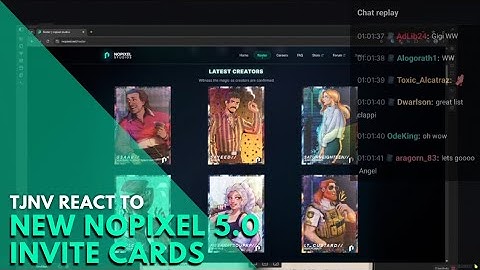 Tjnv React to New Nopixel 5.0 Invite Cards | Nopixel
