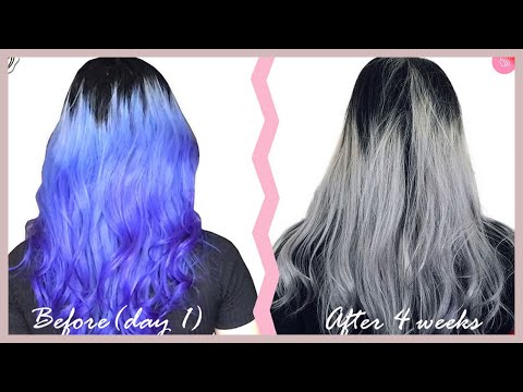 CREPE PAPER HAIR DYE UPDATE || BEFORE & AFTER - MY HAIR AFTER 4 WEEKS