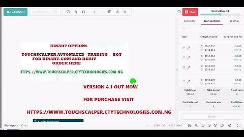 Deriv live trading binary automated trading bot touchscalper version 4 1 out NOW