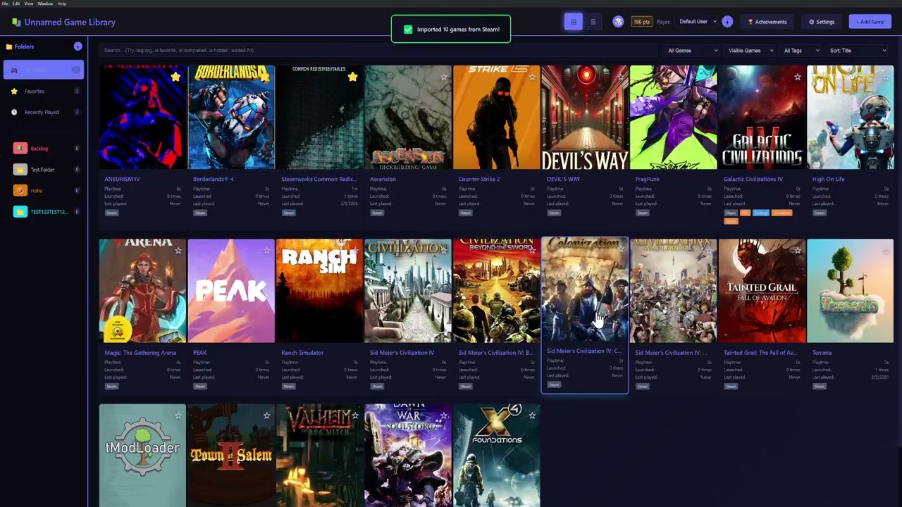 Unnamed Game Library v0.2