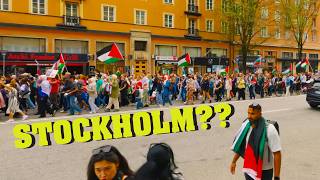Caught in a Protest While Walking Stockholm 4K