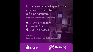 Primeras Jornadas de Capacitación en manejo de Bombas de Infusión Parental