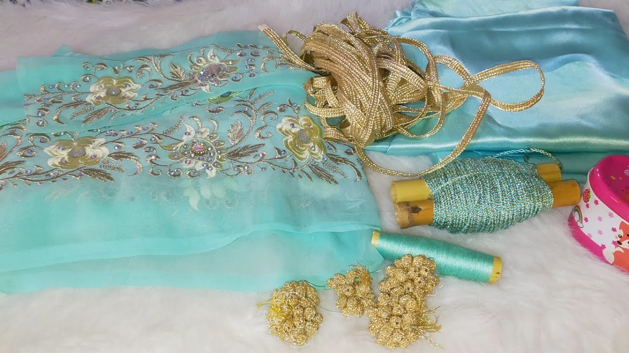 فصالة تكشيطة للعروسة بطريقة سهلة وحتى سلعة باش تخيطها