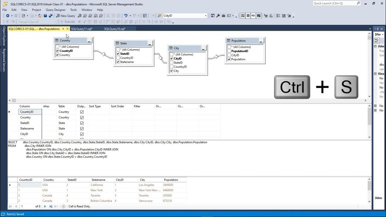 SQL Server Management Studio - Save Your Table Layout - YouTube