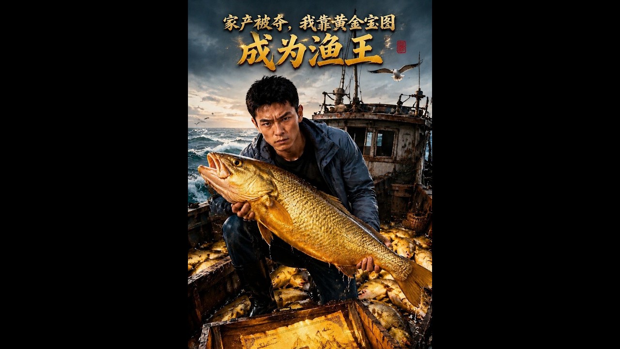 【一口气看完】《家产被夺，我靠黄金宝图成为渔王》#短剧 #AI短剧 #逆袭 #drama #爽剧 #鲨鱼先生