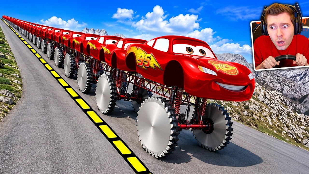 860 METROS de McQUEEN na ladeira do BeamNG Drive! 