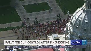 Hundreds rally together to demand stricter gun control laws after Minneapolis mass shooting