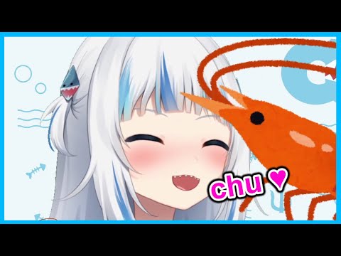 Gura Giving Critical Cuteness by KISSING the SHRIMPS【Gawr Gura】