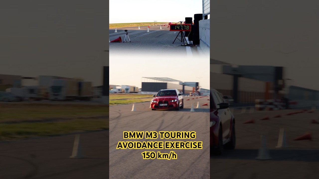 Emergency braking at 150 km/h - BMW M3 Touring