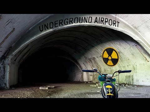 Видео: ✅Found an UNDERGROUND AERODROME at the Nuclear Test Site☢️Traveling on homemade bicycles with engine