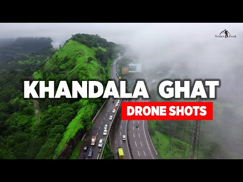 KHANDALA GHAT in Monsoon | खंडाला घाट | Kune Waterfall | Drone Shots | Lonavala Hill Station