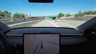 Tesla FSD 12.3.6 on yet another freeway drive