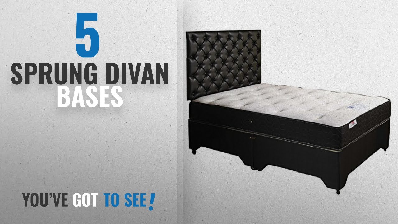 Top 10 Sprung Divan Bases [2018]: Double (4'6) Designer Divan with memory foam mattress