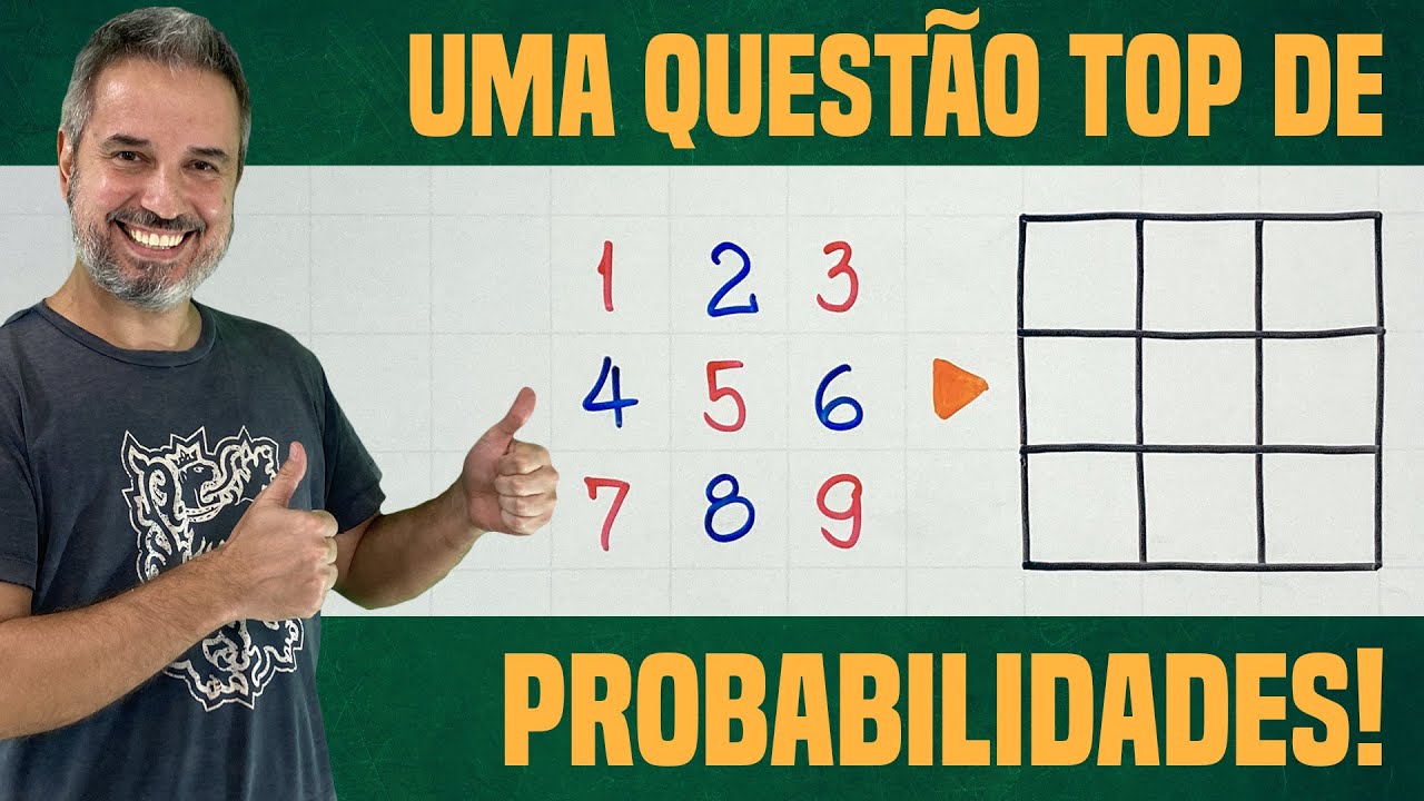PROBABILIDADES ao preencher uma grade 3×3: uma questão muito legal! [Horizontal]