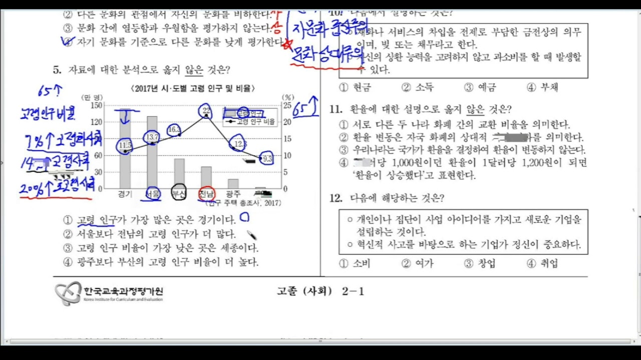 2020 1회 고졸 검정고시 사회