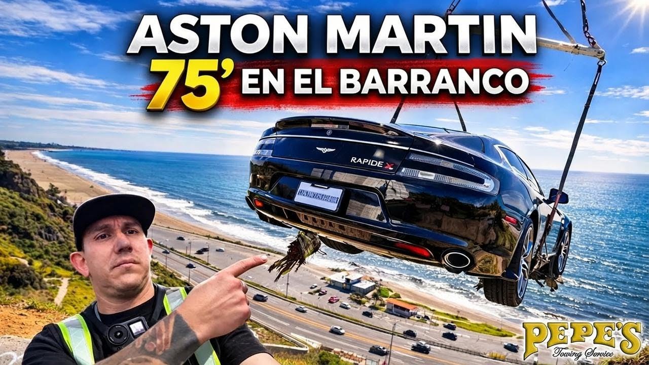 ¡Rescatamos un Aston Martin que cayó 23 metros por un acantilado!