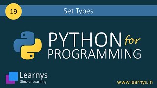 19 Sets |Python |InfyTQ |InfyTQ Questions