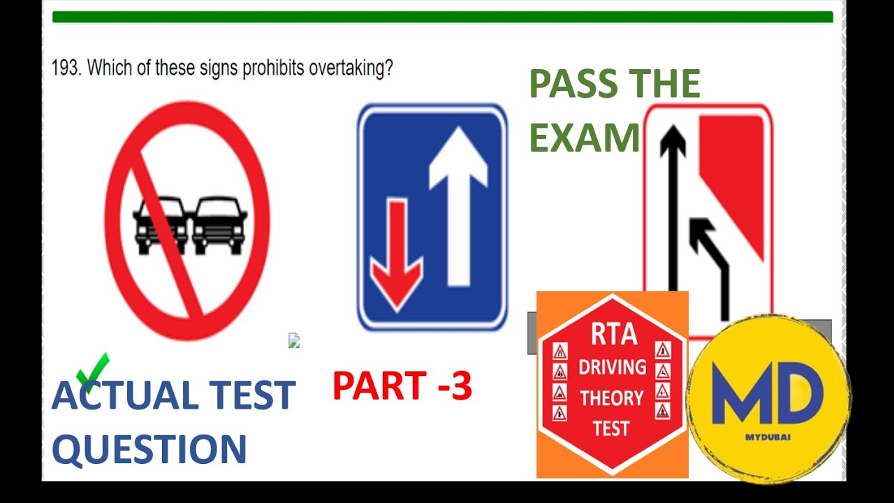 RTA THEORY TEST PART 3 DUBAI DRIVING THEORY TEST QUESTIONS RTA THEORY