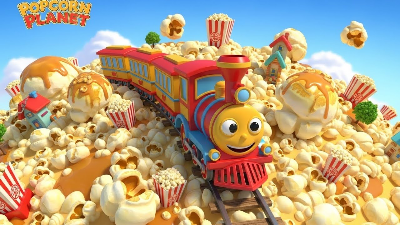 Chippy Choo and the Popcorn Planet 🚂🍿 | Fun Space Adventure Song for Kids | Playful Nursery Rhyme