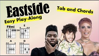 Eastside (benny blanco, Halsey, Khalid) Guitar Chord/Tab/Lyric Play-Along