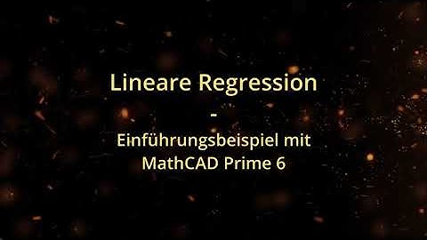 Lineare Regression mit MathCAD Prime 6