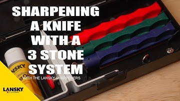 Sharpening a knife with a Standard 3 Stone System