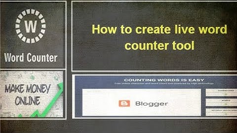How to create Word Counter Tool on Blogger