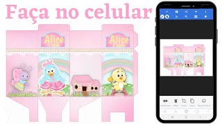 COMO FAZER CAIXINHAS PERSONALIZADAS PARA FESTAS NO CELULAR  / caixa milk pelo celular no pixellab