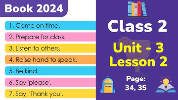 Class 2 English | Unit 3 | Lesson 2 | Instructions (Book 2024)