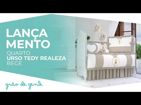 Quarto de Bebê Urso Teddy Realeza Bege - Grão de Gente