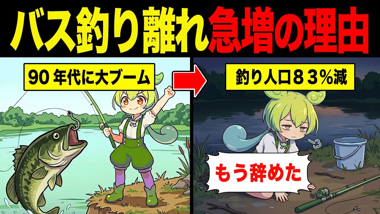 バス釣り離れが加速している理由【ずんだもん＆ゆっくり解説】