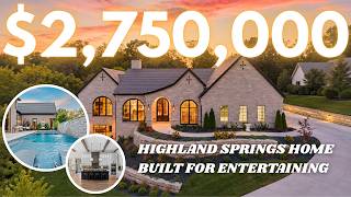 New Luxury Home in Highland Springs 😍 Heated Pool   4-Car Garage