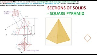SECTION OF SOLIDS SQUARE PYRAMID |