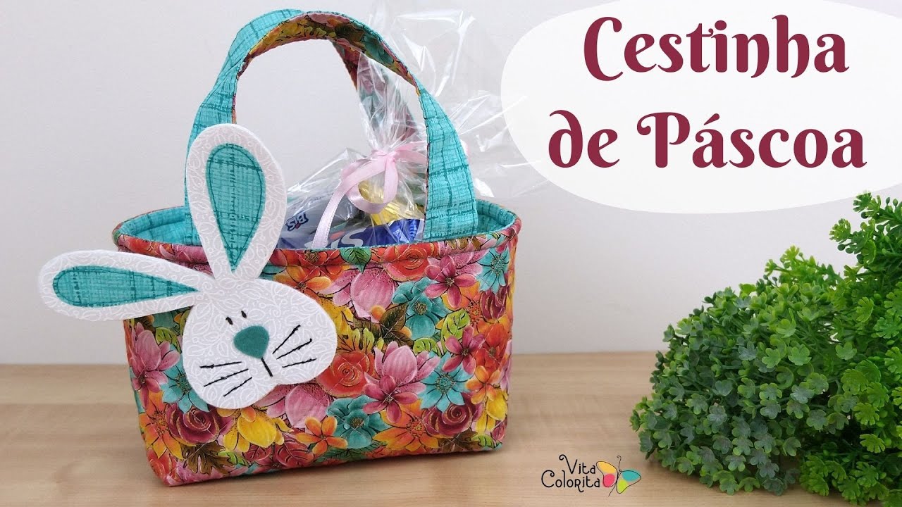 Passo a passo | Cestinha de Páscoa porta-bombons para usar o ano todo (molde gratuito)