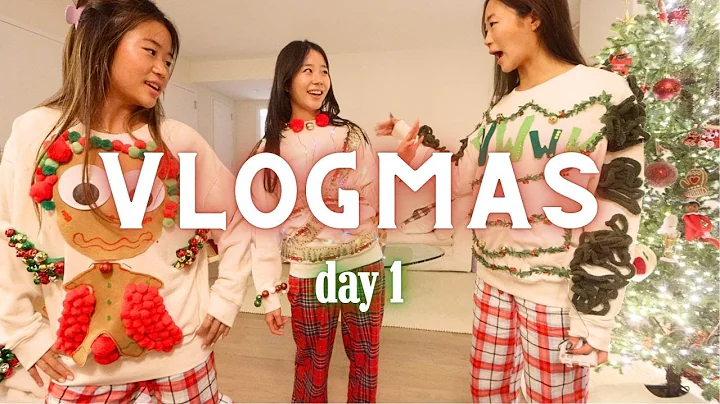 VLOGMAS DAY 1 | Ugly sweater competition, tree lighting & holiday vibes!