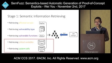 ACM CCS 2017 - SemFuzz: Semantics-Based Automatic Generation of [...] - Wei You