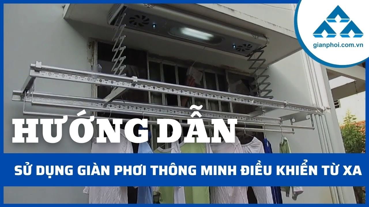 HƯỚNG DẪN] sử dụng giàn phơi thông minh điều khiển điện tử - YouTube