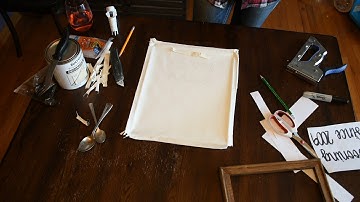 Reverse Canvas Mixed Media Spooning Wall Art Tutorial for under $5