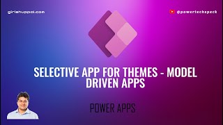 How to apply modern theme to selected model driven app (new look) in the same environment?
