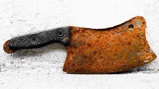 Old Rusty Butchers Knife Restoration