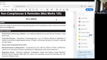 Professional Programme NS on ROCDNC&R, on 11th June 2020, for 830 AM to 1130 AM, By Mr  Vikrant Kelk