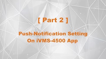 [ CYTE ] Nuvis System : Push Notification Setting
