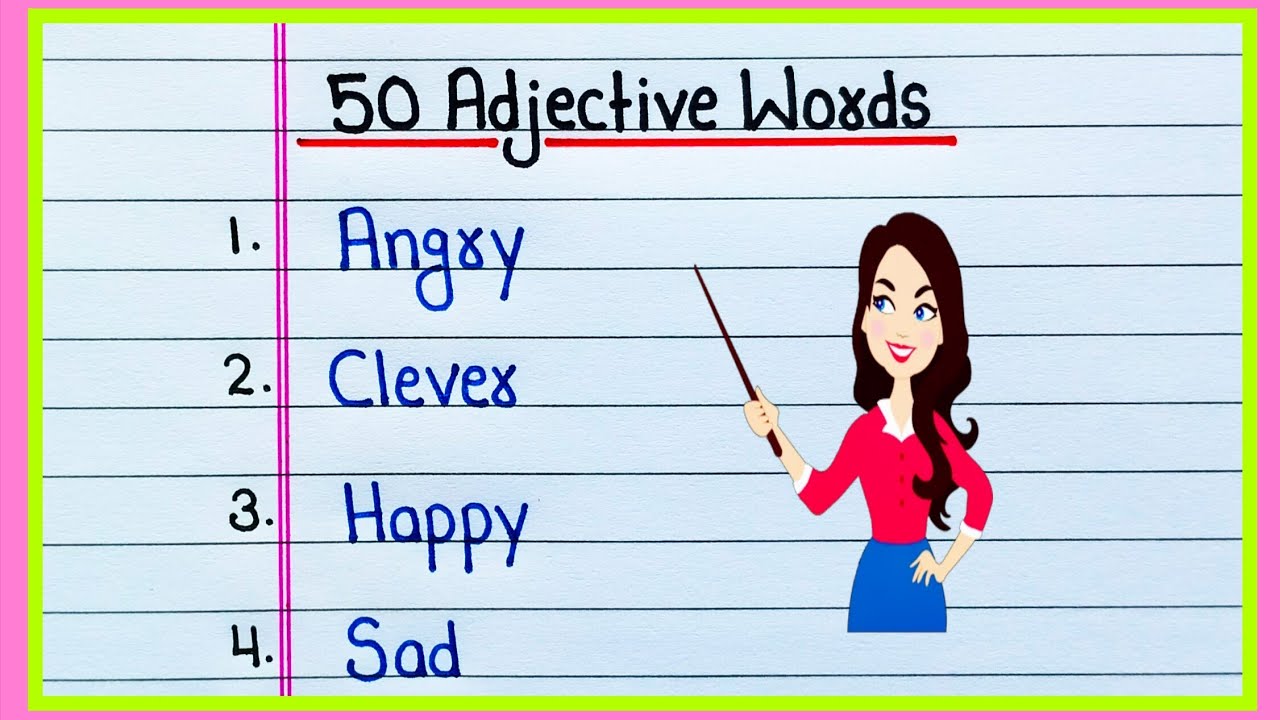 50 Adjective Words in English | Adjectives | Important Adjective Words | Adjective Words 50