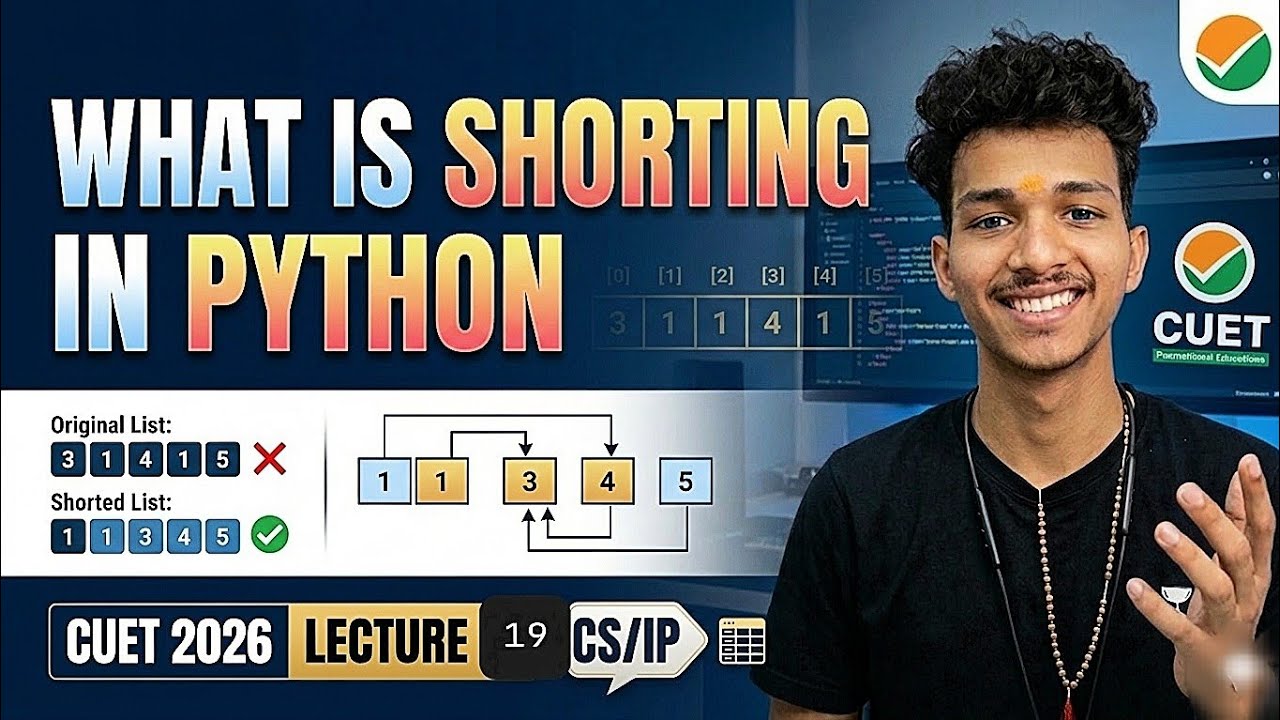 Sorting Made Easy! 🚀 | CUET 2026 CS Lecture 19 | Bubble, Selection ...
