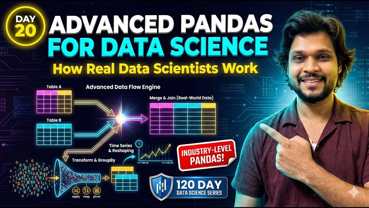 Day 20: Advanced Pandas – How Real Data Scientists Work with Data | 120-Day Series