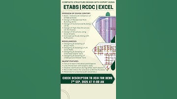 ETABS | RCDC | EXCEL - New Batch is Going to START! #etabstutorial #rccdesign #safe #structuredesign