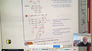 Algebra 1: 2-4 Solving With Variables on both sides