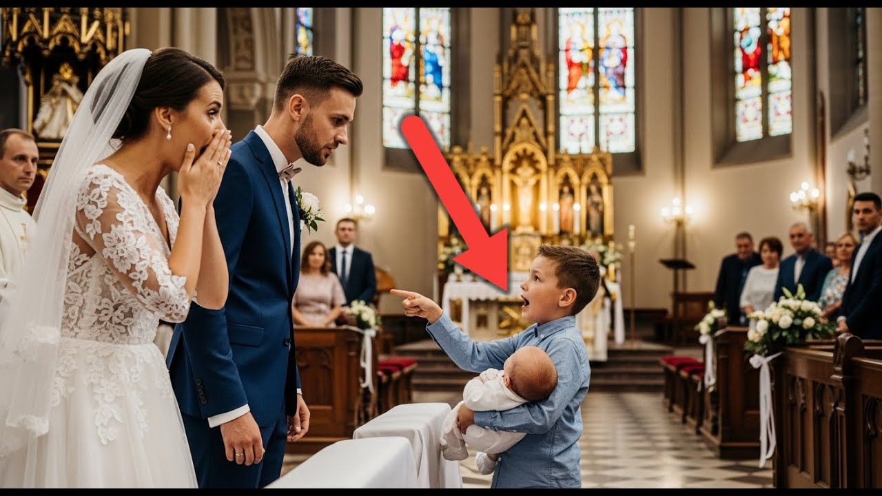 7-letni chłopiec wchodzi na ślub z noworodkiem i ujawnia straszliwą zdradę ojca