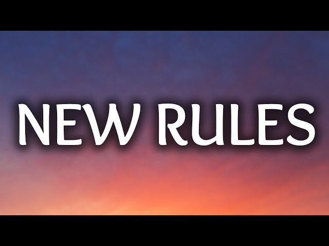 Dua Lipa ‒ New Rules (Lyrics) 🎤 class=